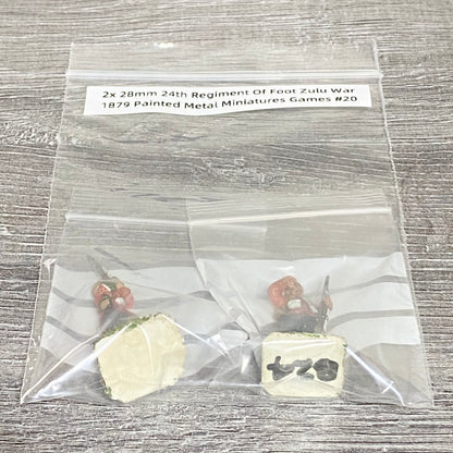 2x 28mm 24th Regiment Of Foot Zulu War 1879 Painted Metal Miniatures Games #20