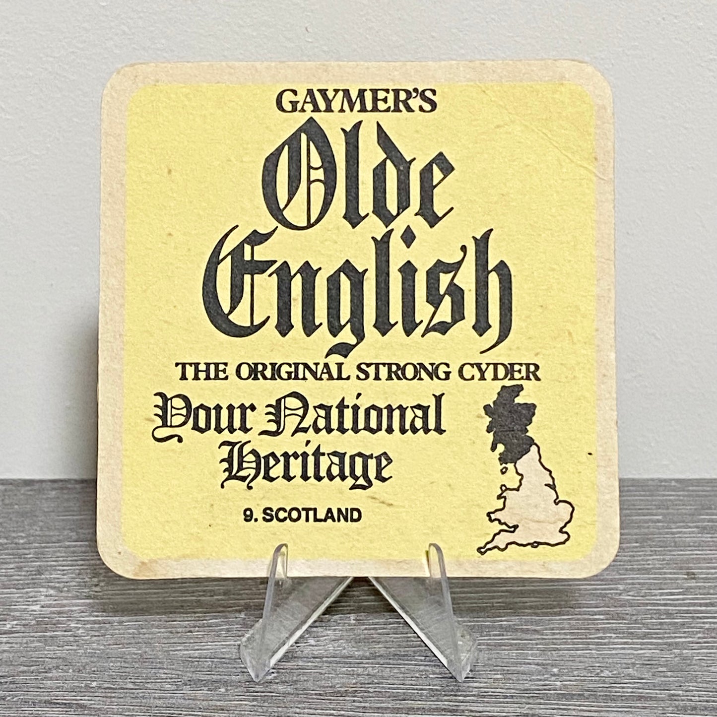 Vintage Gaymer’s Olde English No.9 Series 16 Scotland Beer Mat Retro Pub Coaster