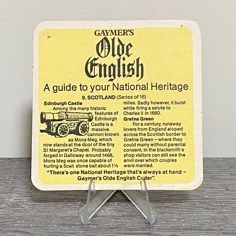Vintage Gaymer’s Olde English No.9 Series 16 Scotland Beer Mat Retro Pub Coaster