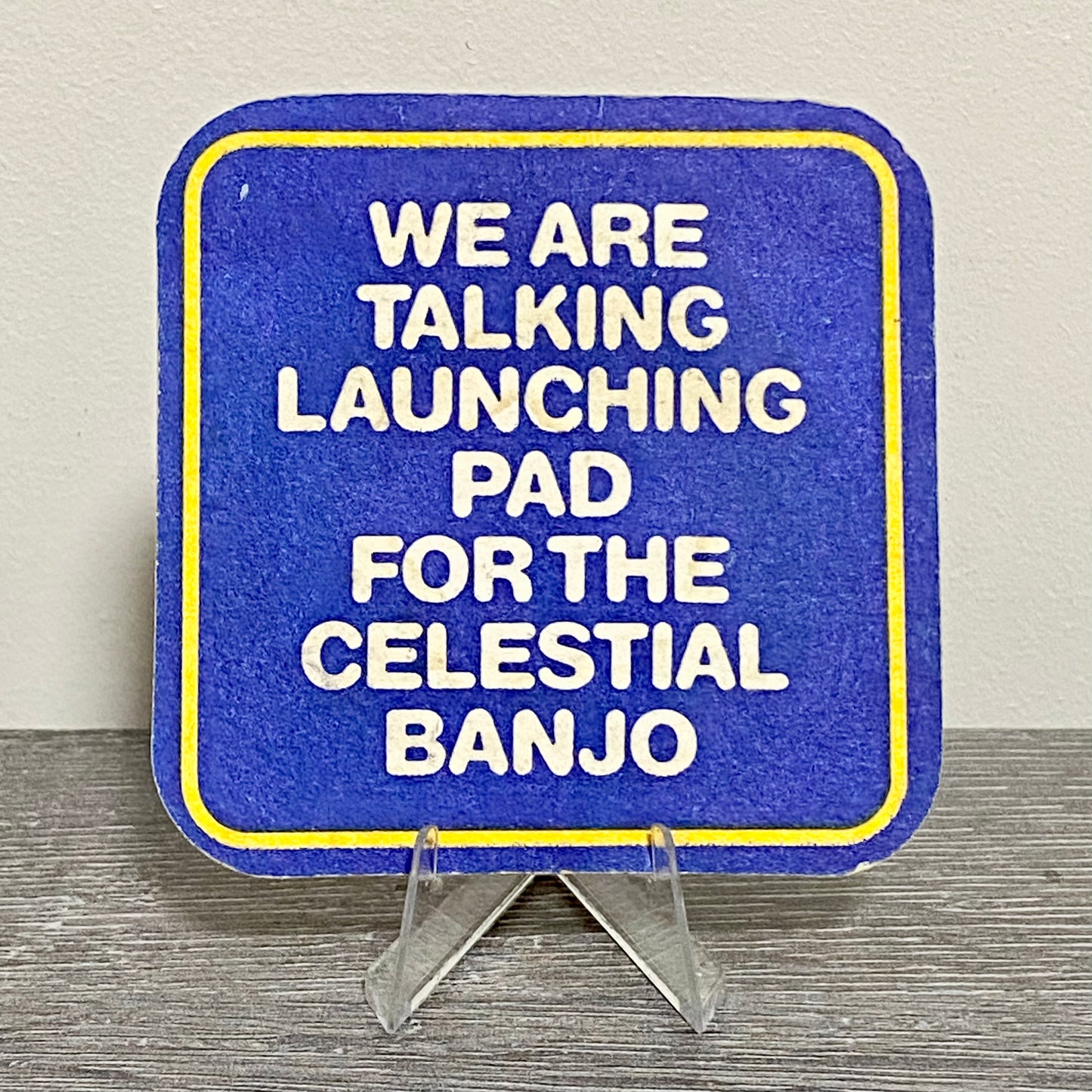 Vintage Harp We Are Talking Sharp Beer Mat Collectible 70s Retro Bar Pub Coaster