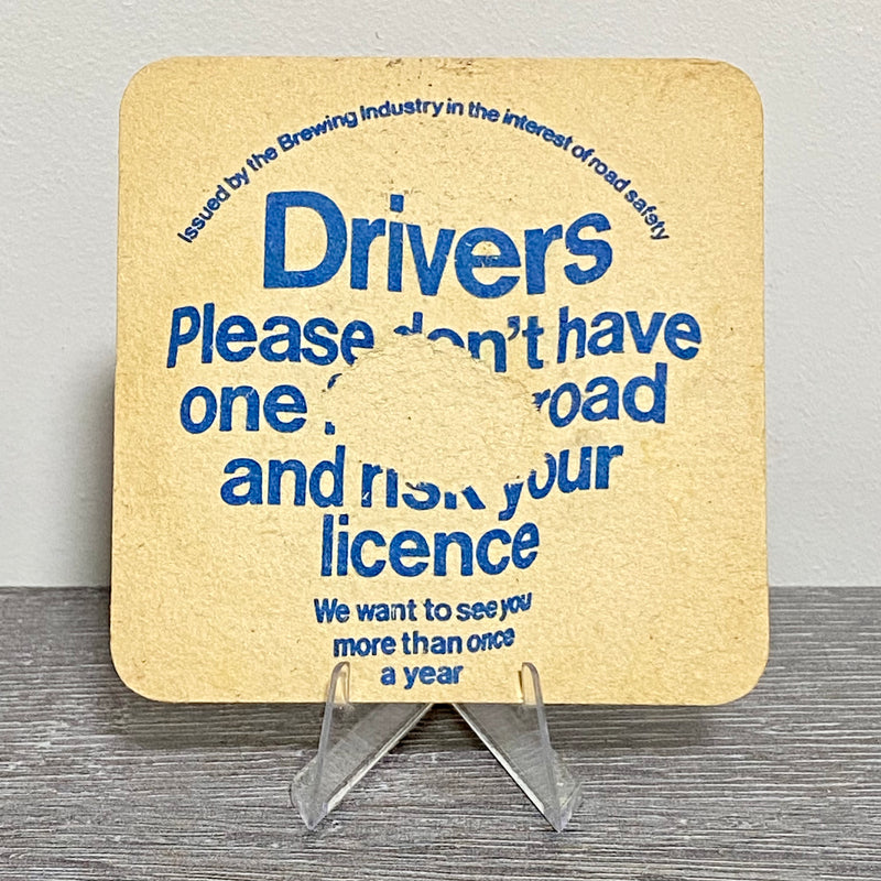 Vintage Whitbread Trophy Lager Beer Mat Collectible 1970s Retro Bar Pub Coaster