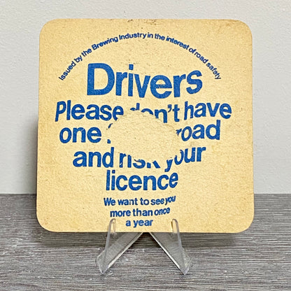 Vintage Whitbread Trophy Lager Beer Mat Collectible 1970s Retro Bar Pub Coaster