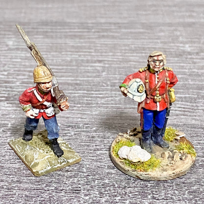 2x 28mm 24th Regiment Of Foot Zulu War 1879 Painted Metal Miniatures Games #25