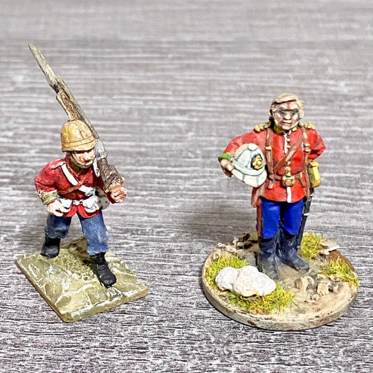 2x 28mm 24th Regiment Of Foot Zulu War 1879 Painted Metal Miniatures Games #25