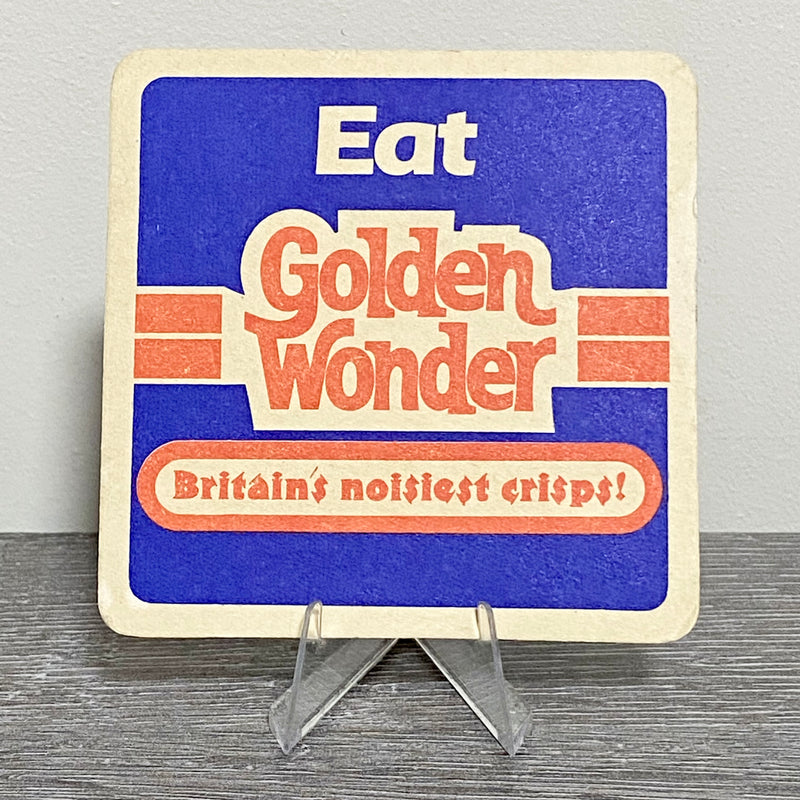 Vintage Golden Wonder Promotional Crisps Beer Mat Collectible 1970s Pub Coaster