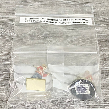 2x 28mm 24th Regiment Of Foot Zulu War 1879 Painted Metal Miniatures Games #25