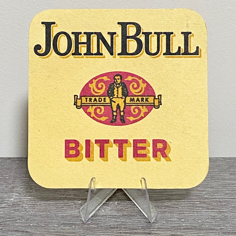 Vintage John Bull Bitter Traditional Beer Mat Collectible 1970s Bar Pub Coaster