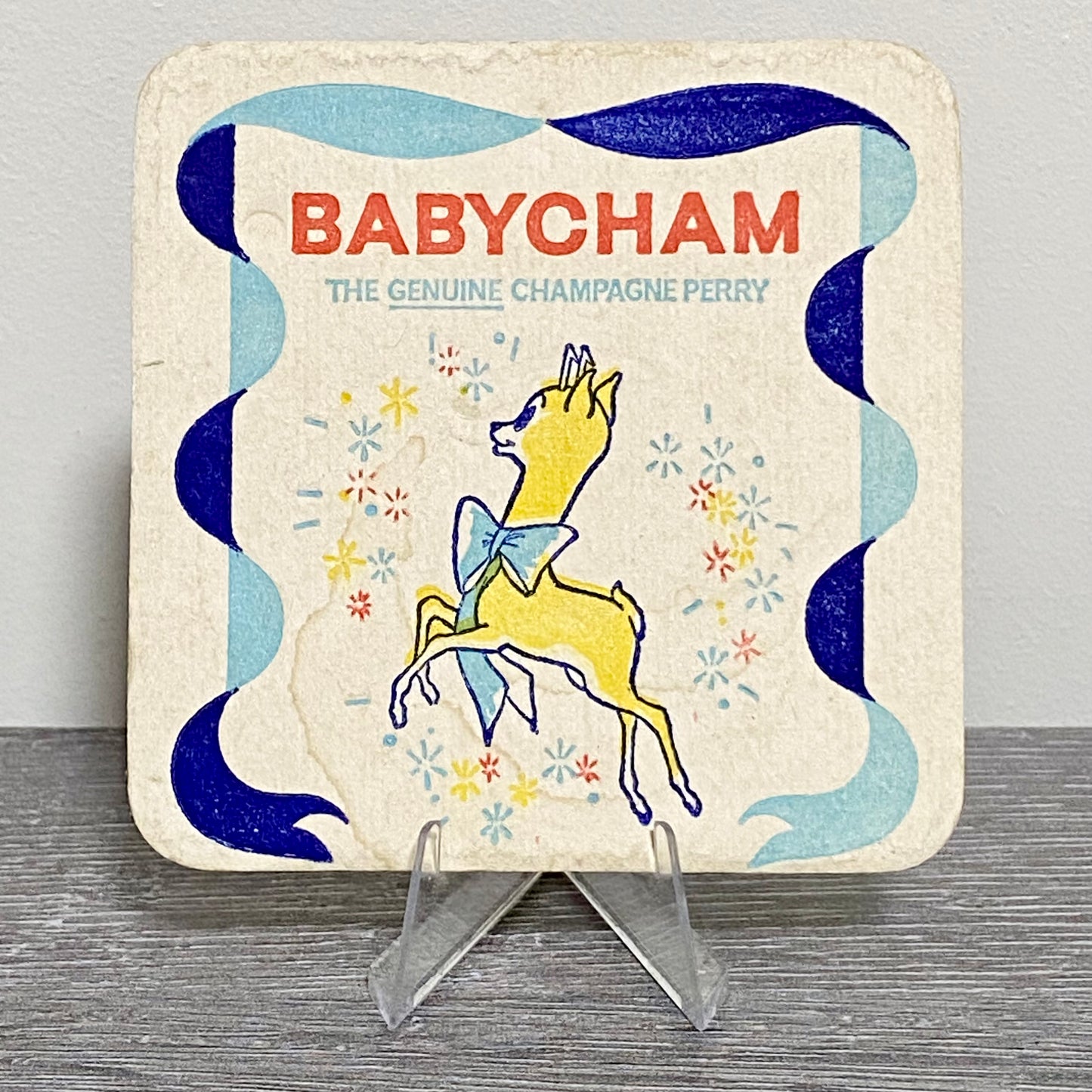 Vintage I Love A Babycham Showerings Beer Mat Collectible 1960s Bar Pub Coaster