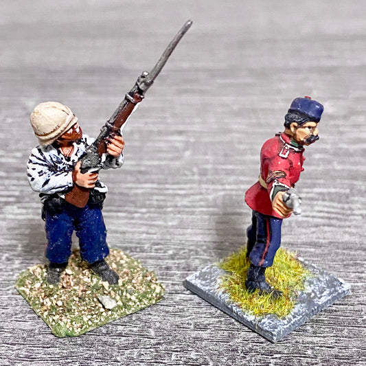 2x 28mm 24th Regiment Of Foot Zulu War 1879 Painted Metal Miniatures Games #27