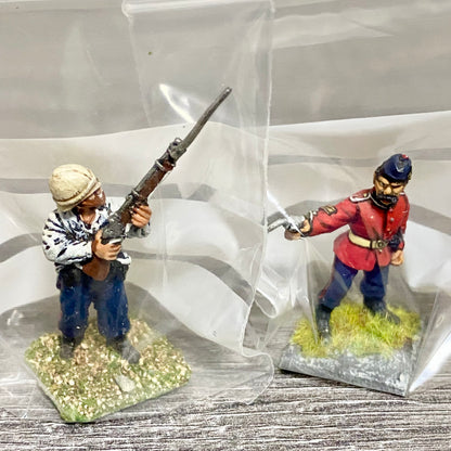 2x 28mm 24th Regiment Of Foot Zulu War 1879 Painted Metal Miniatures Games #27
