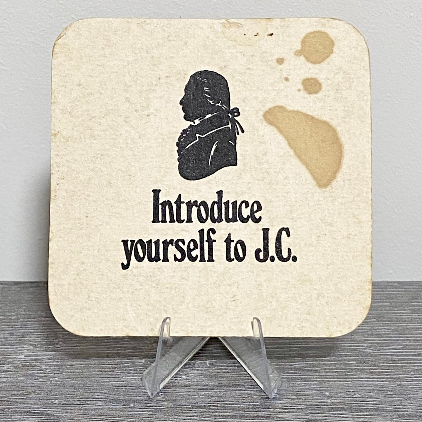 Vintage Ask For A J.C. John Courage IPA Beer Mat Collectible Breweriana Coaster