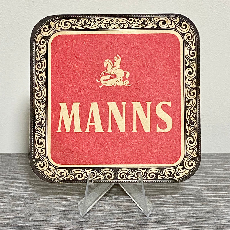 Vintage Manns With The Beautiful Brown Body Beer Mat Collectible 1970s Coaster