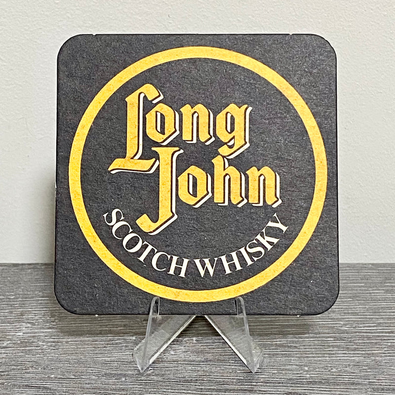 Vintage Long John Scotch Whisky Beer Mat Collectible 1970s Retro Bar Pub Coaster