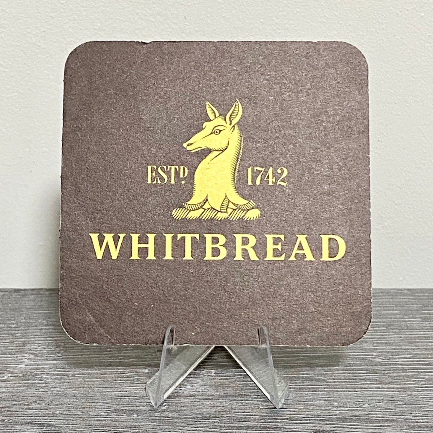 Vintage Whitbread Brewery Est 1742 Beer Mat Collectible 1970s Breweriana Coaster