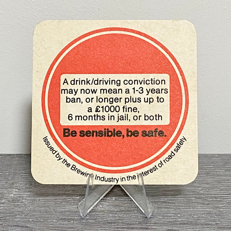 Vintage Think Before You Drink Before Drive Brewing Industry Beer Mat Coaster