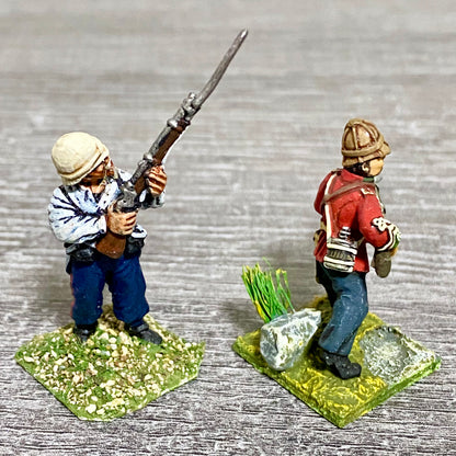 2x 28mm 24th Regiment Of Foot Zulu War 1879 Painted Metal Miniatures Games #32