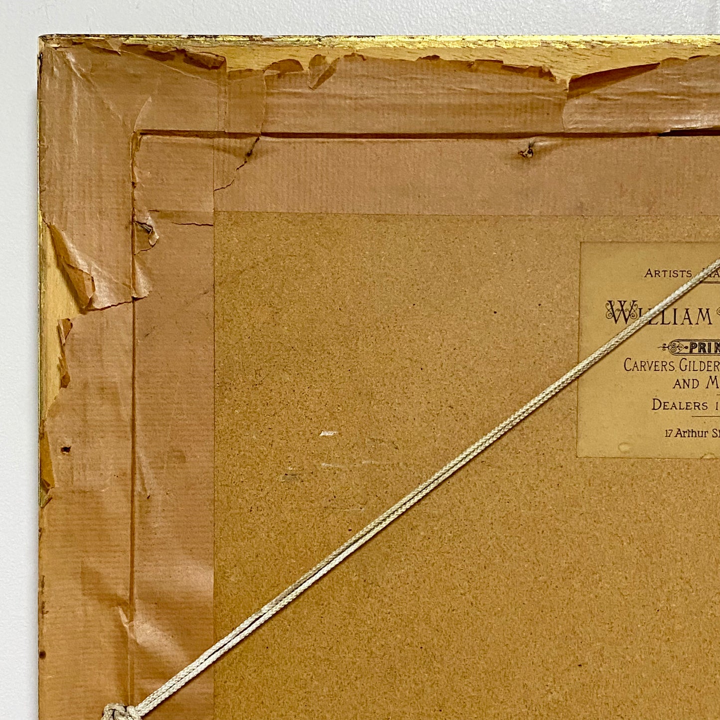 Vintage Mid Century Country Boy Print On Board Plate Signed Tovine Gilt Framed