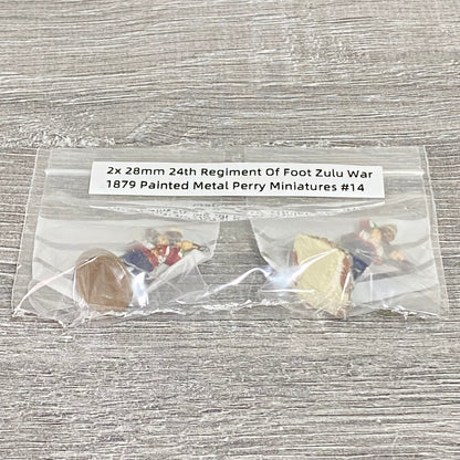 2x 28mm 24th Regiment Of Foot Zulu War 1879 Painted Metal Perry Miniatures #14