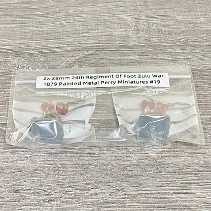 2x 28mm 24th Regiment Of Foot Zulu War 1879 Painted Metal Perry Miniatures #19