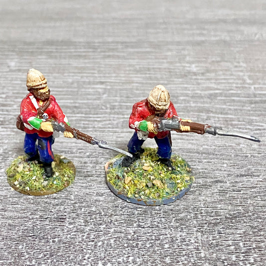 2x 28mm 24th Regiment Of Foot Zulu War 1879 Painted Metal Perry Miniatures #21