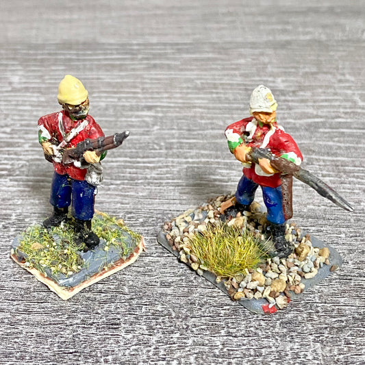 2x 28mm 24th Regiment Of Foot Zulu War 1879 Painted Metal Perry Miniatures #25