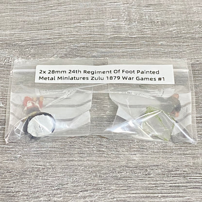 2x 28mm 24th Regiment Of Foot Painted Metal Miniatures Zulu 1879 War Games #1