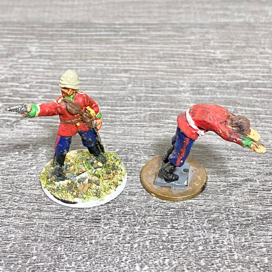 2x 28mm 24th Regiment Of Foot Painted Metal Miniatures Zulu 1879 War Games #2
