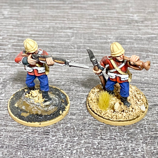 2x 28mm 24th Regiment Of Foot Painted Metal Miniatures Zulu 1879 War Games #14