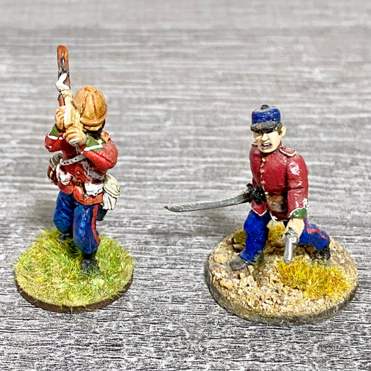 2x 28mm 24th Regiment Of Foot Painted Metal Miniatures Zulu 1879 War Games #17