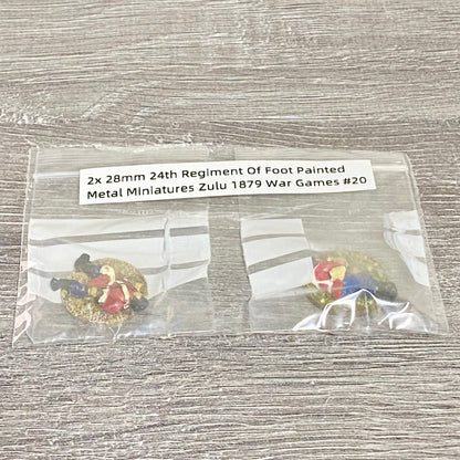 2x 28mm 24th Regiment Of Foot Painted Metal Miniatures Zulu 1879 War Games #20