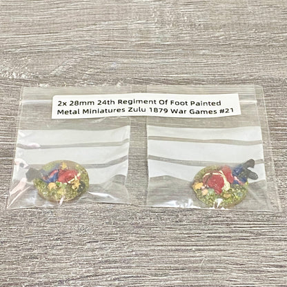 2x 28mm 24th Regiment Of Foot Painted Metal Miniatures Zulu 1879 War Games #21