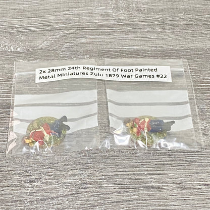 2x 28mm 24th Regiment Of Foot Painted Metal Miniatures Zulu 1879 War Games #22