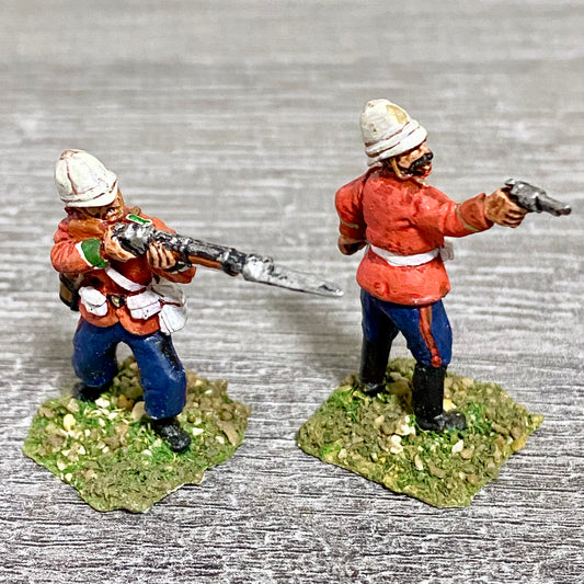 2x 28mm 24th Regiment Of Foot Painted Metal Miniatures Zulu 1879 Wargames #2