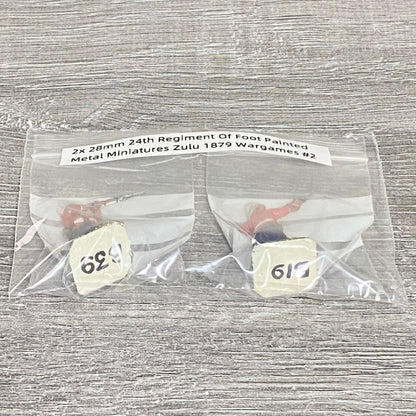 2x 28mm 24th Regiment Of Foot Painted Metal Miniatures Zulu 1879 Wargames #2