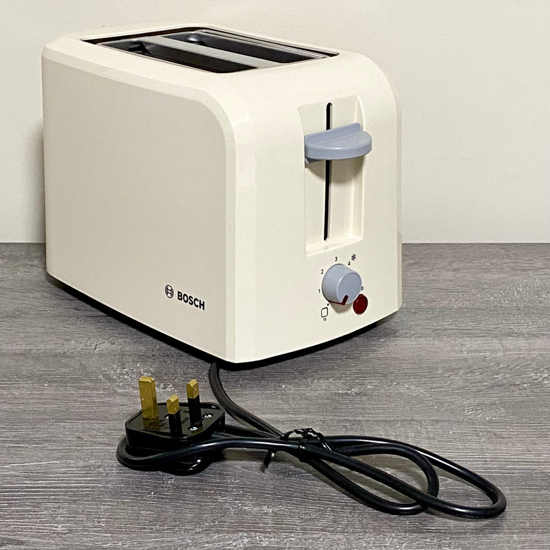 Bosch 2 Slice Bread Toaster Cream 825-980W Variable Control Removable Crumb Tray