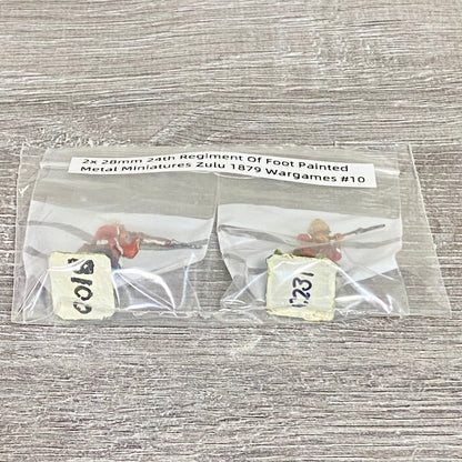 2x 28mm 24th Regiment Of Foot Painted Metal Miniatures Zulu 1879 Wargames #10