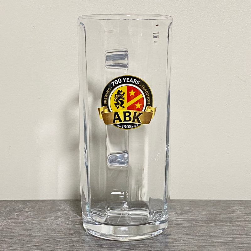 ABK Bavaria 700 Years Germany Lager Beer Glass Promo 1/2 Pint Mug With Handle