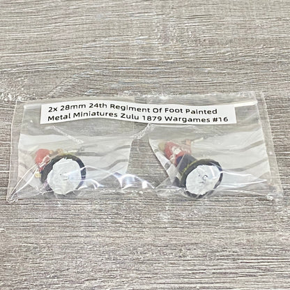 2x 28mm 24th Regiment Of Foot Painted Metal Miniatures Zulu 1879 Wargames #16