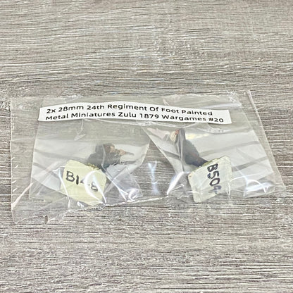2x 28mm 24th Regiment Of Foot Painted Metal Miniatures Zulu 1879 Wargames #20