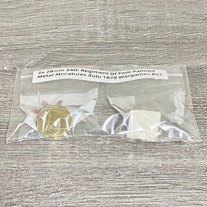 2x 28mm 24th Regiment Of Foot Painted Metal Miniatures Zulu 1879 Wargames #22
