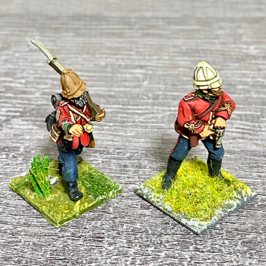 2x 28mm 24th Regiment Of Foot Painted Metal Miniatures Zulu 1879 Wargames #25