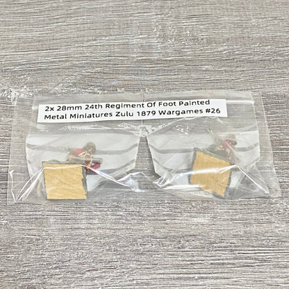 2x 28mm 24th Regiment Of Foot Painted Metal Miniatures Zulu 1879 Wargames #26