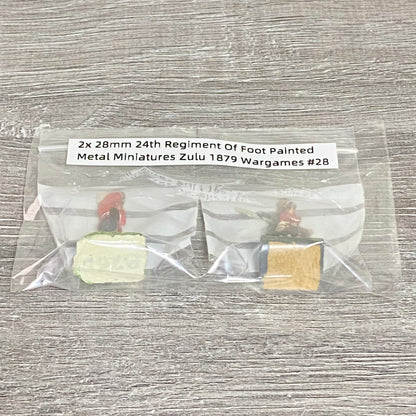 2x 28mm 24th Regiment Of Foot Painted Metal Miniatures Zulu 1879 Wargames #28