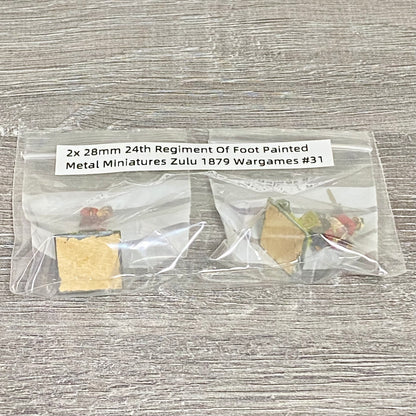 2x 28mm 24th Regiment Of Foot Painted Metal Miniatures Zulu 1879 Wargames #31