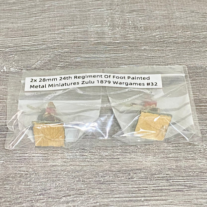 2x 28mm 24th Regiment Of Foot Painted Metal Miniatures Zulu 1879 Wargames #32