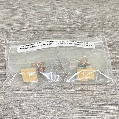 2x 28mm 24th Regiment Of Foot Painted Metal Miniatures Zulu 1879 Wargames #33