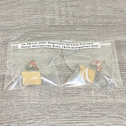 2x 28mm 24th Regiment Of Foot Painted Metal Miniatures Zulu 1879 Wargames #36