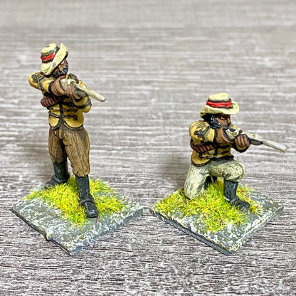 2x 28mm Zulus Fig Unmounted Painted Metal Miniatures Zulu War Black Powder #1