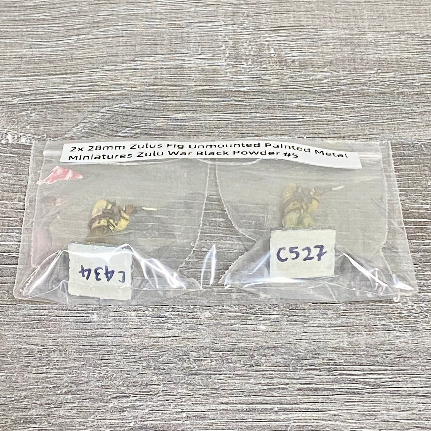 2x 28mm Zulus Fig Unmounted Painted Metal Miniatures Zulu War Black Powder #5