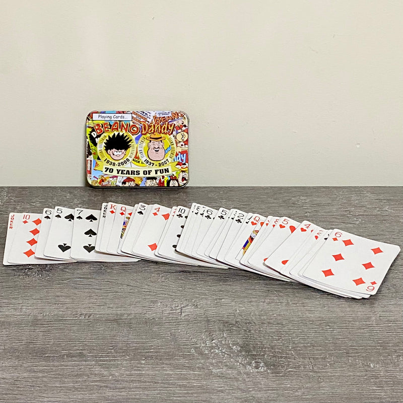 Beano & Dandy 70 Years Of Fun Playing Card Set In Metal Tin 52 Cards Incomplete